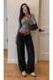 Black Wide Leg Relaxed Fit Mid Waist Comfortable Fit Wide Leg Jean Baggy Soft Denim Casual Y2K Style
