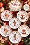 NEW YEAR MERRY CHRISTMAS 6-PIECE 16 CM LUXURY DESSERT PLATE SET