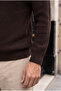 Peck Half Turtleneck Thessaloniki Knitted Men's Sweater - Brown - 5