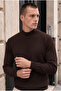 Peck Half Turtleneck Thessaloniki Knitted Men's Sweater - Brown - 8
