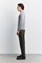 Men's Gray Crew Neck Easy-Iron Wrinkle-Resistant Long Sleeve Regular Fit Sweater A62Y5084 - 4