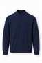 Peck Half Turtleneck Thessaloniki Knitted Men's Sweater - Navy Blue