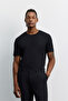 Men's Black Classic Waist Wrinkle-Free Technical Fabric Relaxed Fit Trousers A62Y3209 - 6