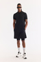 Men's Black Polo Collar Zippered Quick-Drying Anti-Wrinkle Technical Fabric Regular Fit T-Shirt A61Y1124 - 6