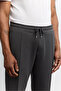 Men's Anthracite Elastic Waist Lace-Up Ribbed Side Zipper Pocket Interlock Jogger A62Y3419 - 2
