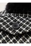 Girl's Collar and Sleeves Fur Tweed Fabric Crop Jacket - 4
