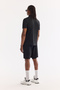 Men's Black Polo Collar Zippered Quick-Drying Anti-Wrinkle Technical Fabric Regular Fit T-Shirt A61Y1124 - 5