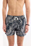 Men's Anthracite Quick Dry Printed Relaxed Fit Swim Shorts with Bag A61Y3804 - 4