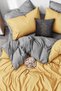 Elastic Sheet Duvet Cover Set Double Mustard - Gray - 2