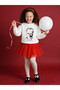 Red Girls' Tutu Skirt and Pantyhose