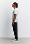 Men's Gray Crew Neck Printed Viscose Blended Easy-Iron Regular Fit T-Shirt A62Y1008 - 3