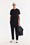 Men's Black Crew Neck Anti-Wrinkle Quick Dry Technical Fabric Regular Fit T-Shirt A61Y1099 - 6