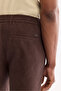 Men's Brown Cotton Blend Jacquard Relaxed Fit Shorts A61Y3700 - 6