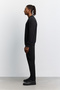 Men's Black Crew Neck Easy-Iron Printed Interlock Regular Fit Sweatshirt A62Y1285 - 3