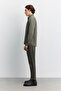 Men's Khaki Bottom-Bottom Britli Modal Blended Striped Long Sleeve Comfort Fit Shirt A62Y2080 - 4