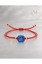 Red String Macrame Braided Handmade Syriac Evil Eye Bead Bracelet - 5