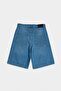 Blue Baggy Denim Urban Jort Men's Shorts - 7