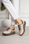 Women's Brown Orthopedic Sole Lace-Up Casual Sports Shoes - Comfortable and Lightweight Seferi222 - 3