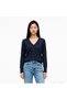 Stitch V-Neck Women's Navy Blue Knitwear