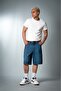 Blue Baggy Denim Urban Jort Men's Shorts - 4