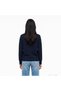 Stitch V-Neck Women's Navy Blue Knitwear - 2