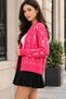 Women's Patterned Jacket Collar Knitwear Cardigan - 5