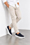 Shade Men's Genuine Suede Leather Eva Sole Loafer Shoes - Navy Blue - 4