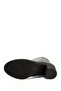 Women/Girls Black Zippered Thick Heeled Genuine Leather Boots - 6