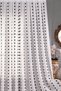 Linen Textured Black - White Colored Ecru Tulle Curtain with Pompom Detail 1/3 Sik Pile No Ironing Required Children's Room Tulle - 2