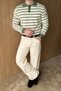 Fada Baggy Fit Wide Leg Men's Gabardine Canvas Trousers - 8