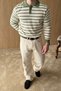 Fada Baggy Fit Wide Leg Men's Gabardine Canvas Trousers - 2