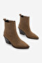 Women's Cowboy Western Boots Erbe Tobacco Brown Suede - 6