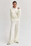 Ecru Hooded Women's Knitwear Set Mg2892 - 3