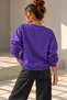 Women's Teddy Bear Embroidered Basic 2 Thread Sweatshirt - 5