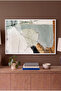 Abstract Unbreakability Themed Horizontal Glass Painting - White Metal Framed Painting for Home, Business, and School