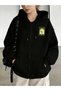 Unisex Black Mojito Printed Zippered Sweatshirt Printed Premium Oversize T-Shirt