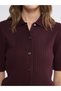 Alita City Lcw Everyday Plum Knitwear Plain Women's Cardigan with a Difference - 3