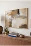 Horizon of the Earth Horizontal Glass Table - Gold Metal Framed Home, Business and School Table - 3