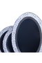 27 Piece Dinnerware Set Black with Blue Rim - 2