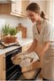 Oven Mitts Decorative Kitchen Gloves and Potholder Set Fireproof and Heat Resistant - 2