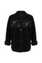 Italian Production Women's Shirt / Jacket with Velvet Detail and Tassels - 6