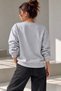 Women's Teddy Bear Embroidered Basic 2 Thread Sweatshirt - 3
