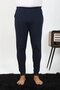 Men's Cotton Single Bottom Pajamas Navy Blue - 6
