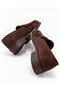 Women's Brown Suede Loafer Shoes with Drawstring Detail, Stylish and Comfortable Daily Moccasins - 4