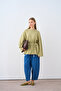 Women's Waist-Tied Tunic Light Green - 2