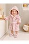 100% Cotton Ecru Flower-Patterned Baby Girl Bathrobe Set / Premium Quality Baby Girl Bathrobe Set / Gift Newborn Bathrobe Set - 8