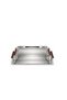 Tobecal Nickel Rectangular Tupperware Set 2 Pieces Wooden Handle - Silver