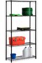 5-Shelf Storage Unit with Height Adjustable Shelves, Black - 4