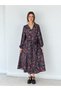 Lady Belted Double Breasted Balloon Sleeve Dress Women's Smoke - 7