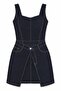 Strappy Mini Denim Dress - 5